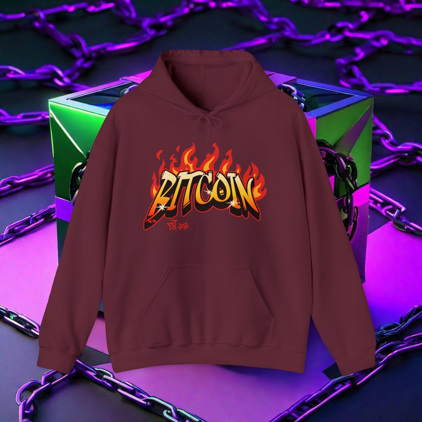 BITCOIN FLAME HOODIE