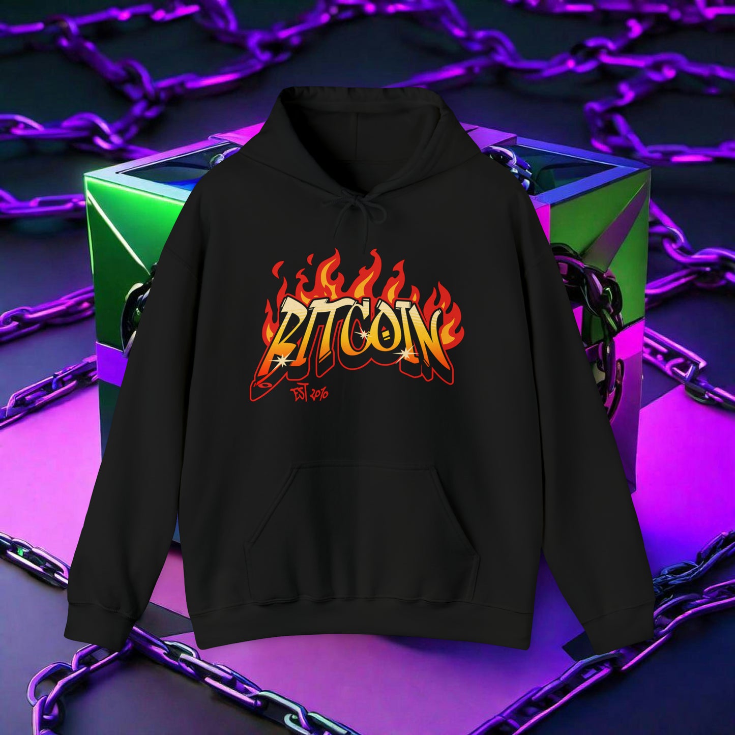 BITCOIN FLAME HOODIE