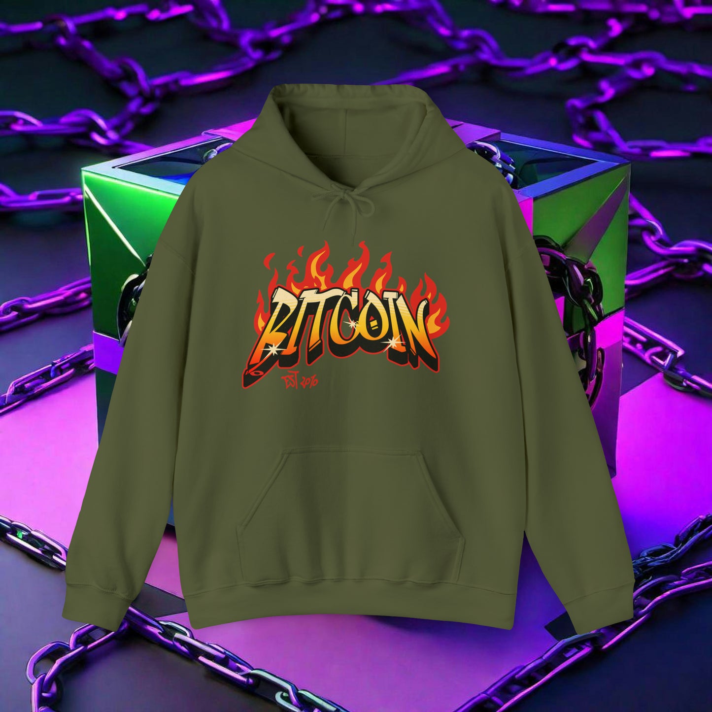 BITCOIN FLAME HOODIE