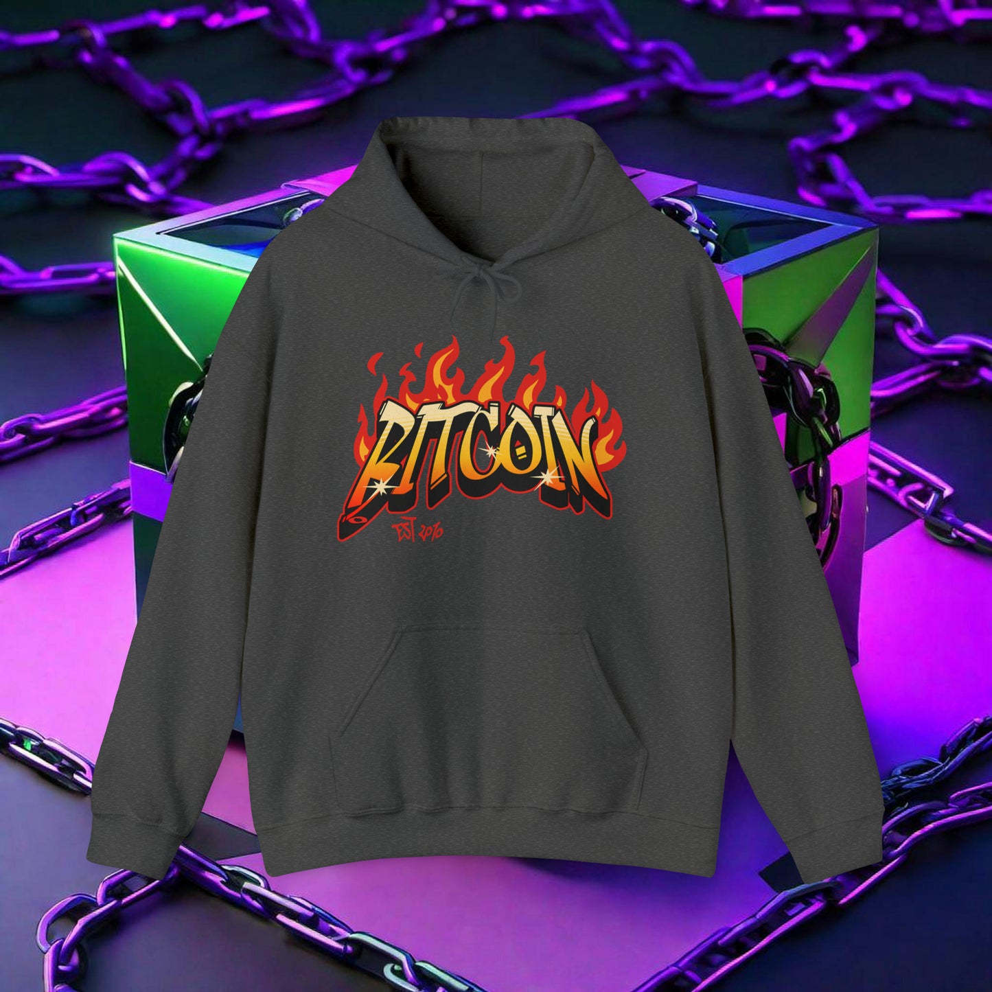 BITCOIN FLAME HOODIE